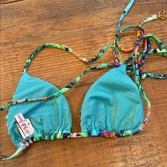 Luli Fama Colorful Tropical Print Bikini Set women’s Xsmall - Picture 6 of 8